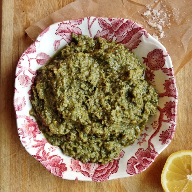 Sage, Prosciutto, & Walnut Pesto | apinchofthis.nyc