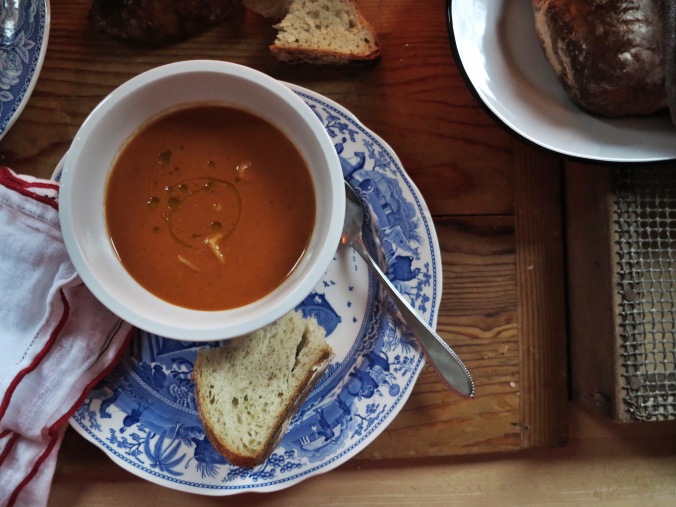Creamy Tomato Soup with Ravioli | apinchofthis.nyc